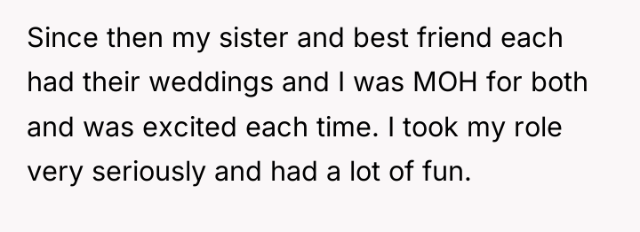 Since then my sister and best friend each had their...