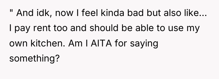 " And idk, now I feel kinda bad but also...