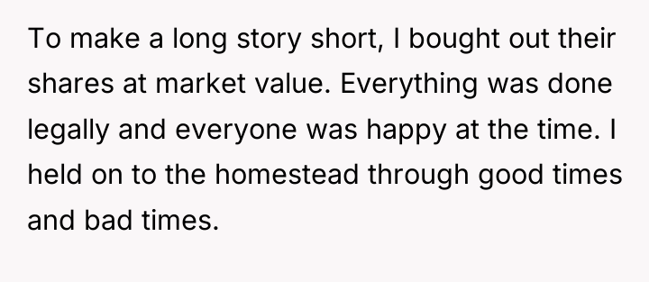To make a long story short, I bought out their...