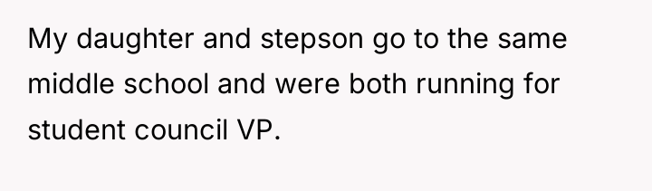 My daughter and stepson go to the same middle school...