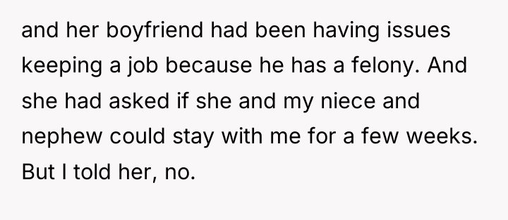 and her boyfriend had been having issues keeping a job...