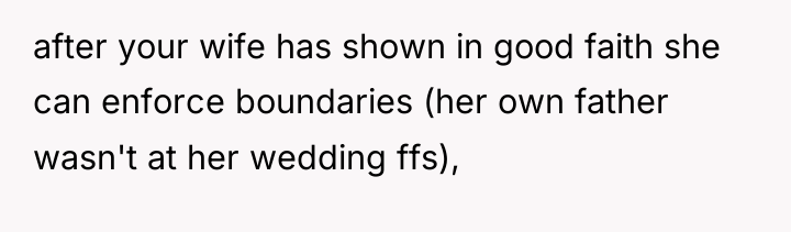 after your wife has shown in good faith she can...