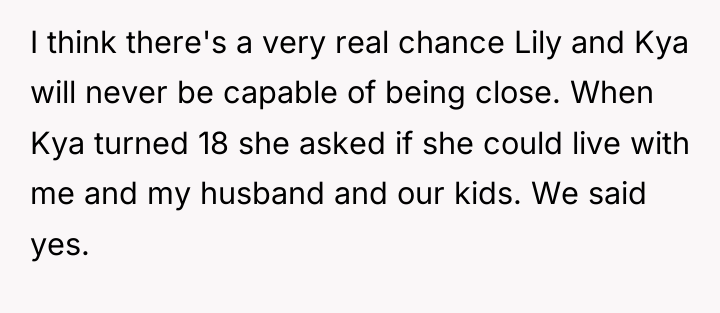 I think there's a very real chance Lily and Kya...