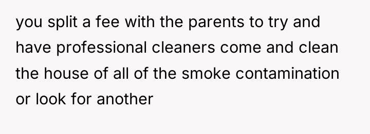you split a fee with the parents to try and...