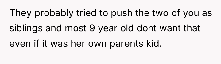 They probably tried to push the two of you as...