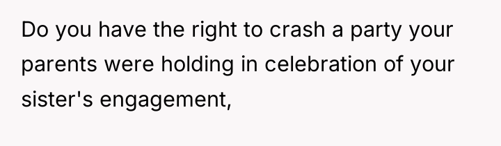 Do you have the right to crash a party your...