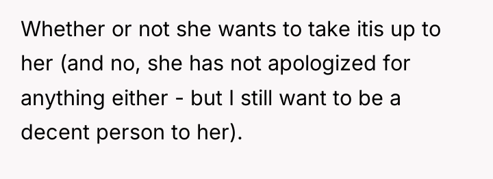 Whether or not she wants to take itis up to...
