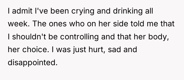 I admit I've been crying and drinking all week. The...
