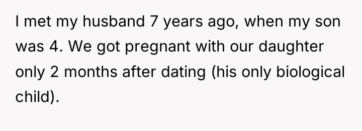 I met my husband 7 years ago, when my son...