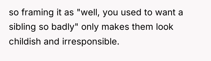 so framing it as "well, you used to want a...