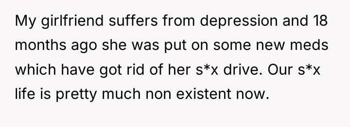 My girlfriend suffers from depression and 18 months ago she...