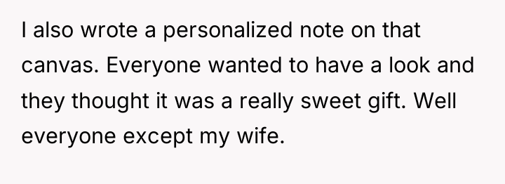 I also wrote a personalized note on that canvas. Everyone...