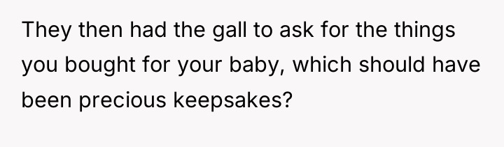 They then had the gall to ask for the things...