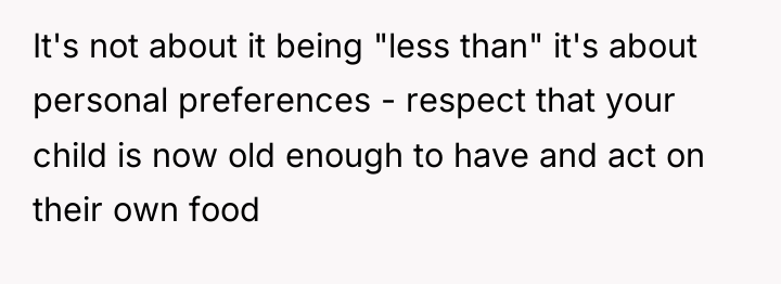 It's not about it being "less than" it's about personal...