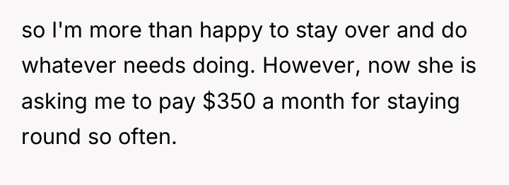 so I'm more than happy to stay over and do...