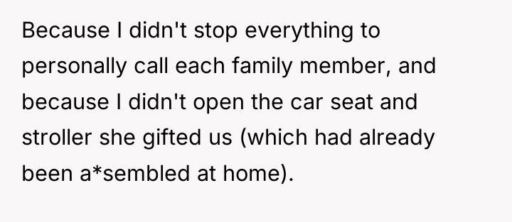 Because I didn't stop everything to personally call each family...