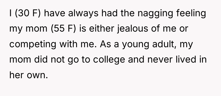 I (30 F) have always had the nagging feeling my...