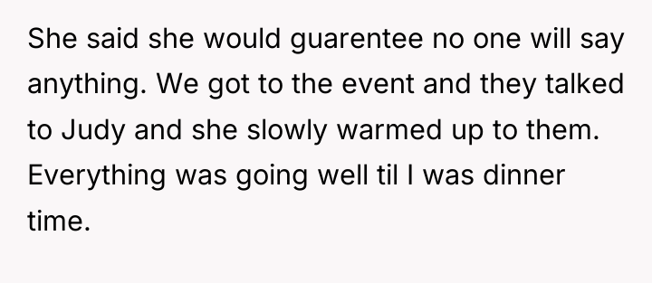 She said she would guarentee no one will say anything....