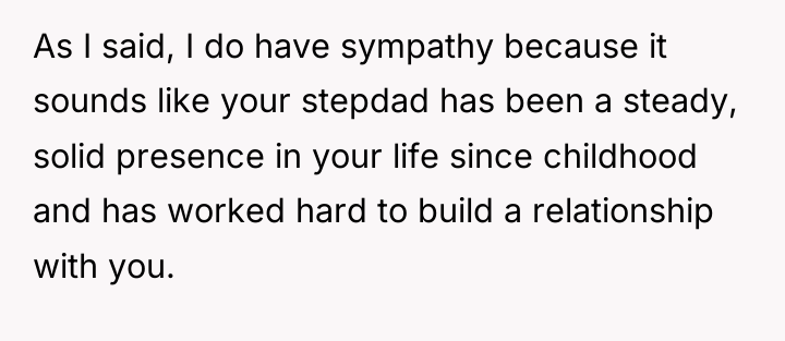 As I said, I do have sympathy because it sounds...
