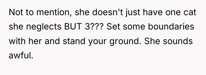 Not to mention, she doesn't just have one cat she...