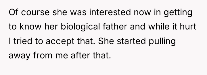 Of course she was interested now in getting to know...