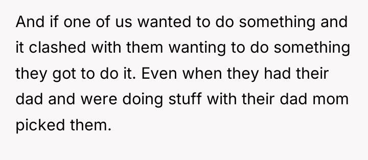 And if one of us wanted to do something and...
