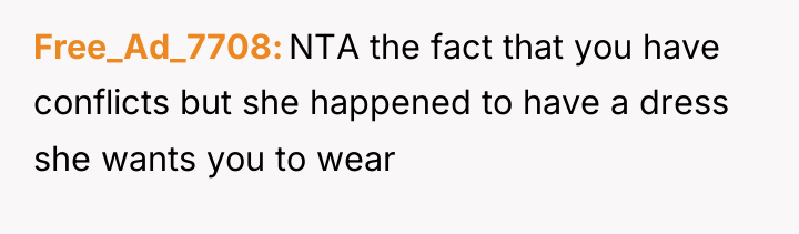 Free_Ad_7708 NTA the fact that you have conflicts but she...