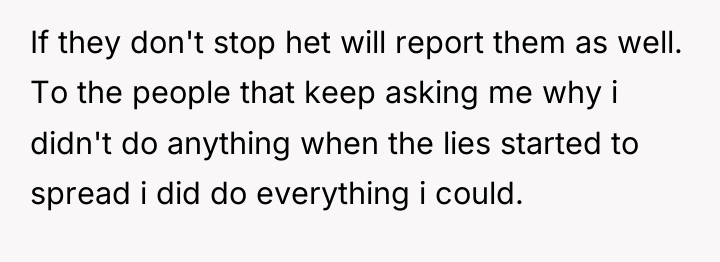 If they don't stop het will report them as well....