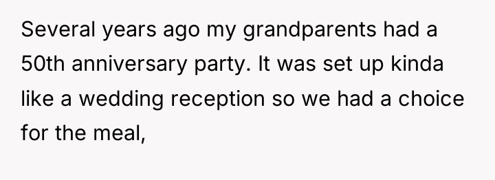 Several years ago my grandparents had a 50th anniversary party....
