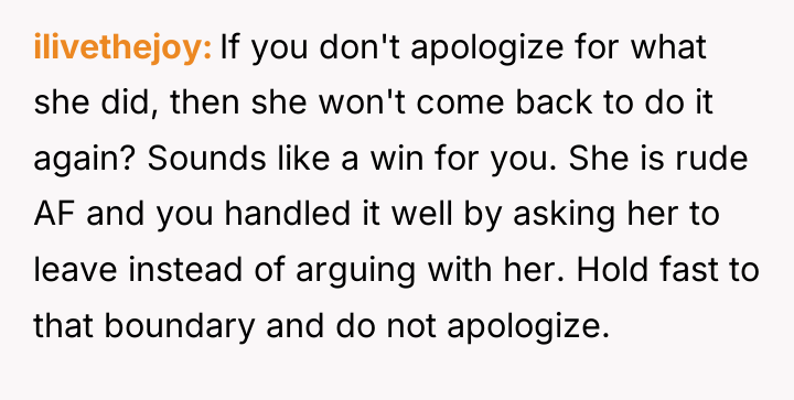 ilivethejoy If you don't apologize for what she did, then...