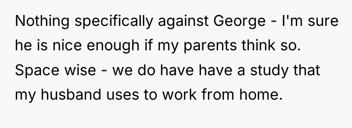 Nothing specifically against George - I'm sure he is nice...