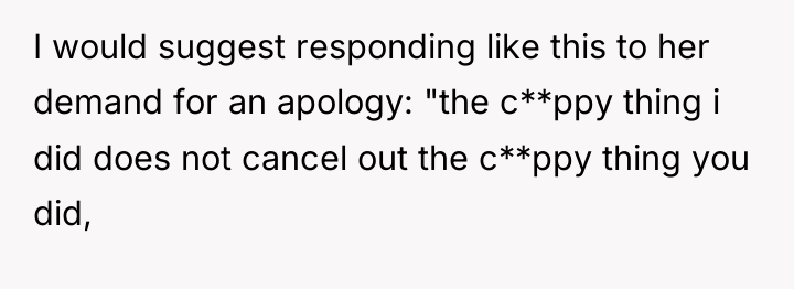 I would suggest responding like this to her demand for...