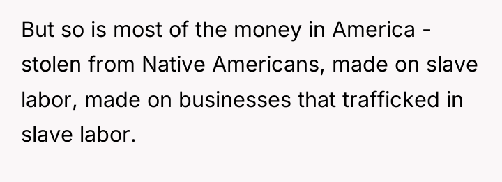 But so is most of the money in America -...
