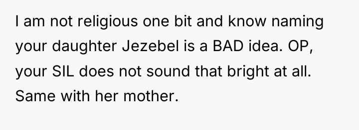 I am not religious one bit and know naming your...