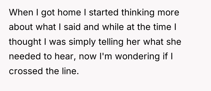 When I got home I started thinking more about what...