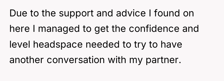 Due to the support and advice I found on here...