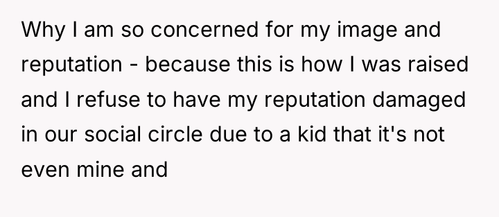 Why I am so concerned for my image and reputation...