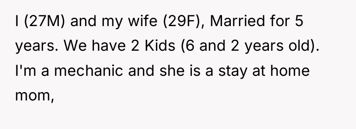 I (27M) and my wife (29F), Married for 5 years....