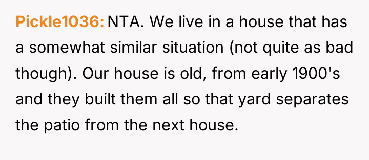 Pickle1036 NTA. We live in a house that has a...