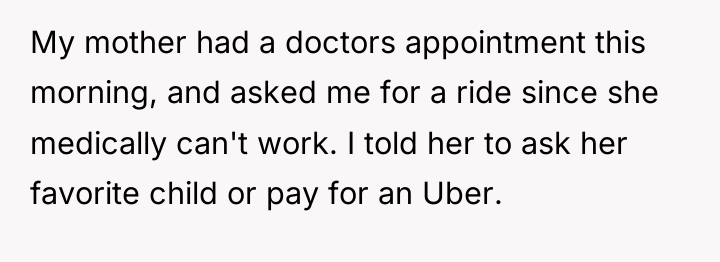 My mother had a doctors appointment this morning, and asked...