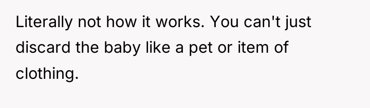 Literally not how it works. You can't just discard the...