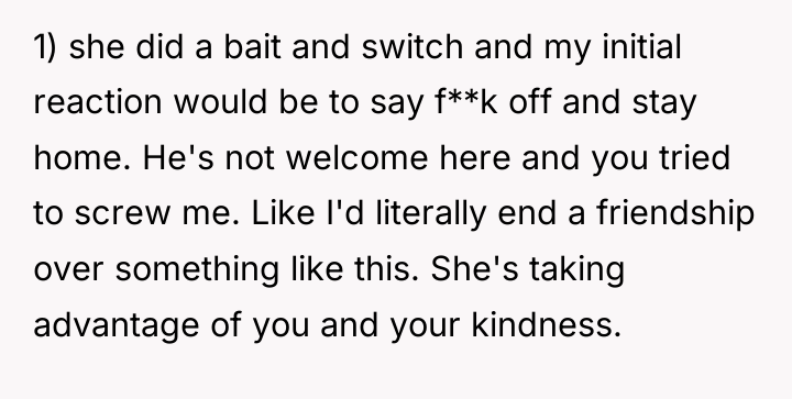 1) she did a bait and switch and my initial...