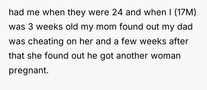 had me when they were 24 and when I (17M)...