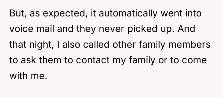 But, as expected, it automatically went into voice mail and...