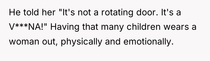 He told her "It's not a rotating door. It's a...