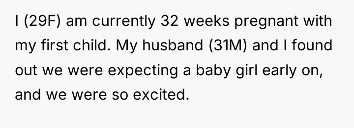 I (29F) am currently 32 weeks pregnant with my first...