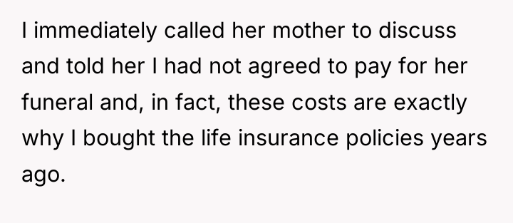 I immediately called her mother to discuss and told her...