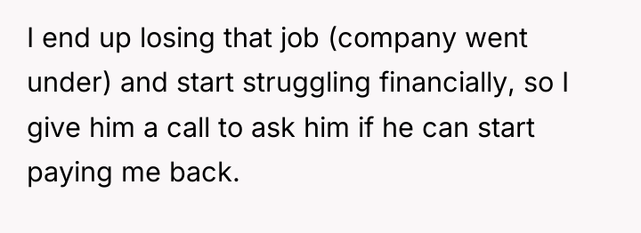 I end up losing that job (company went under) and...