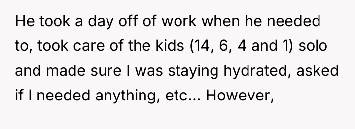 He took a day off of work when he needed...