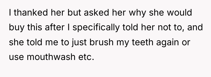 I thanked her but asked her why she would buy...